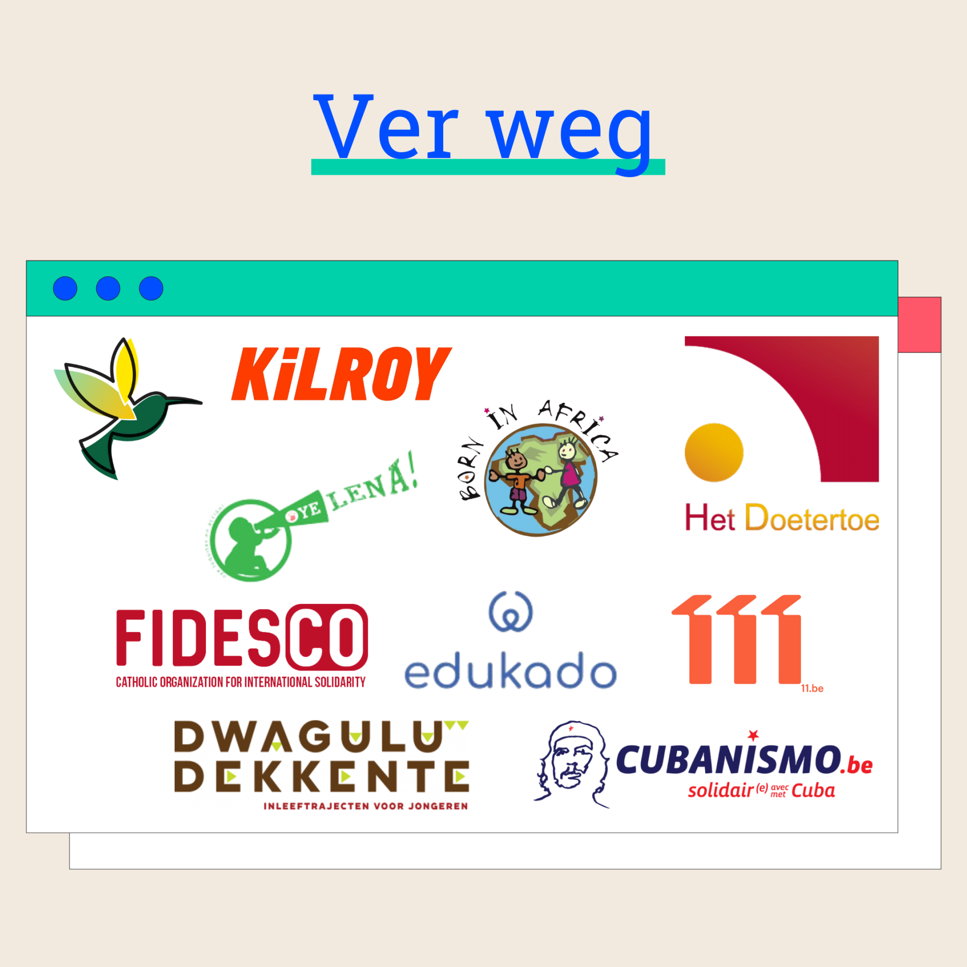 alle organisaties rond ver weg